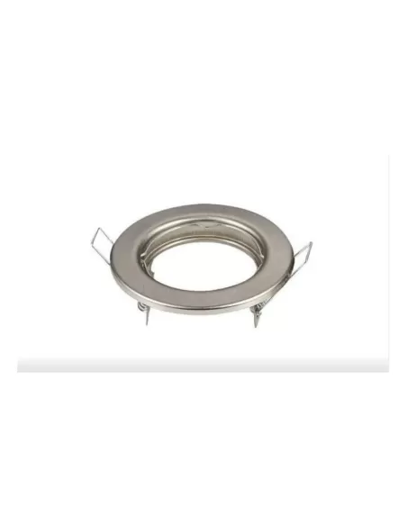 Arkos 37ns, trou rond encastré fixe en nickel satiné, 62 GU5.3 12 V