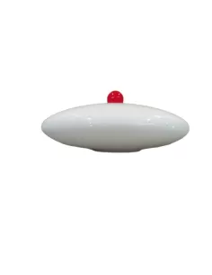 La Luce L90 046 Tiziano Deckenleuchte Diam 58 weißes und rotes Glas 2x100e27