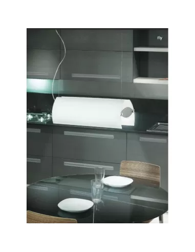 Suspension réglable Lucente 017124 Fly, 2 x 39 W T5, corps gris, diffuseurs blancs