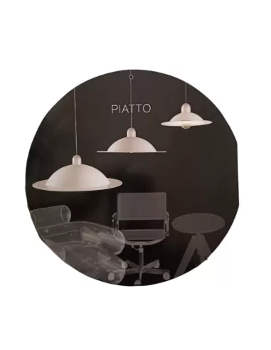 Lumina 241//gr flat suspension lamp diam 37 aluminium x100w e27 (without ceiling rose)