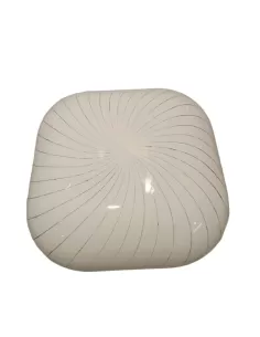 Plafonnier Novalux a4111//t 2 x 60 W E27, écran blanc avec lignes transparentes