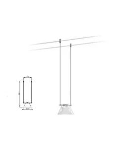 Mizar 6321-60 beside-p suspension met and glass 50w chrome//transparent
