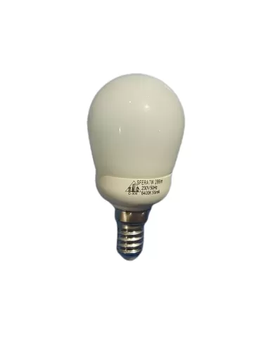 Biemmegi 00404 sfera lampada fluorescente 7w e27 6400k 220v