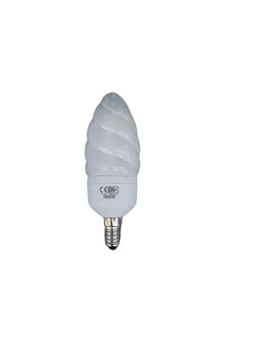 Lampe fluorescente Biemmegi 00541 Wave, culot torsadé olive, 9 W, culot E14, 2700 K, 220 V