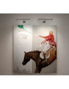 Spot metal 12115 Aplique cuadrado 2 luces 40w 230v cromo 2