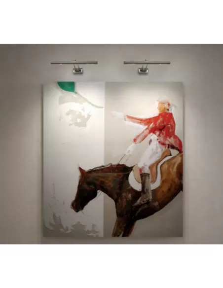 Applique métallique spot 12115 carrée 2 lumières 40w 230v chromée