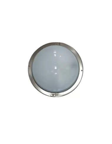 Secom 936 leny plafonnier acier brossé verre satiné 1x100w e27