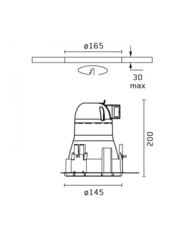 Ares Italia 55 5486 bouchon arrière 145