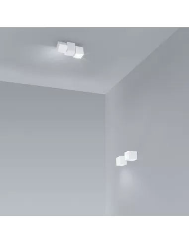 Icone rubic5b rubic 5 lampada parete//soffitto orientabile led 5w 3000k 220v bianco