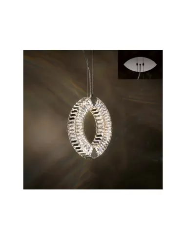 Suspension Eyris Swarovski A9950NR700230, intensité variable, 28 x 9 x 35 mm, 4 ampoules G9 25 W