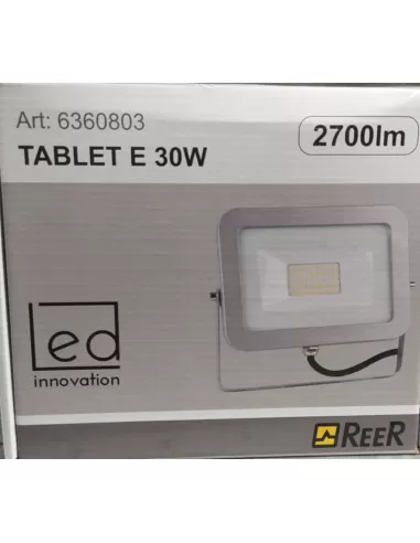 Tablette et lampe torche 30 W 230 V IP65 4000 K grise