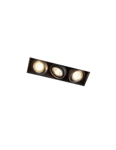 Trimless 3xqr111 g53 incasso cornice grigio//nero