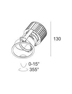 Imax réglable 83043 xr13 8w 3000k 43° 402 11 13 832 2