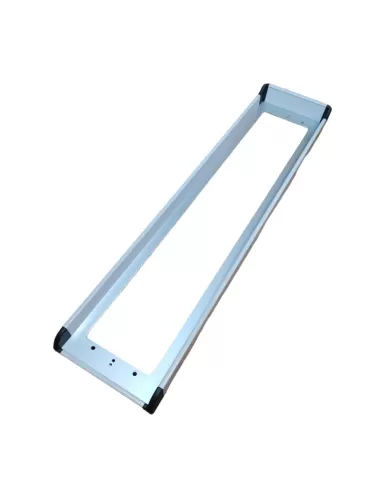 Cadre Vimar 9214 avec protection, 4 modules, 1 rangée, gris clair