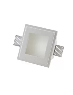 Quadratischer kompakter Gipsstrahler CSF085 GU10 Inkasweiß