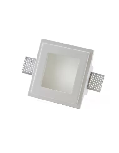 Foco de yeso quad scomp c/cristal csf085v gu10 blanco incas