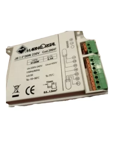 Marino cristal 20647 ballast électronique jb 2x26w 230v