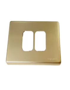 Bticino 065302 placa gl2000 2p caja redonda dorada