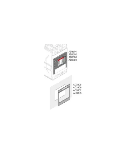 Abb ad3305 plaque brillante xt1 3p montage sur plaque