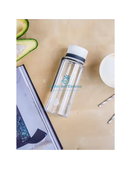 Equa bottiglia d'acqua in plastica senza bpa 600ml bianco