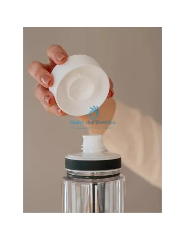 Bouteille d'eau Equa 600 ml en plastique blanc sans BPA