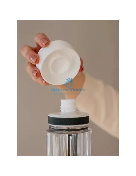 Equa 600ml BPA-Free Plastic Water Bottle White