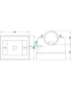 Zippo 4025 Scatola portafrutto da palo a 3 posti 2