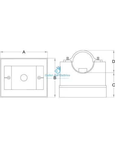 Zippo 4025 Scatola portafrutto da palo a 3 posti