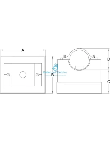 Zippo 4025 Scatola portafrutto da palo a 3 posti