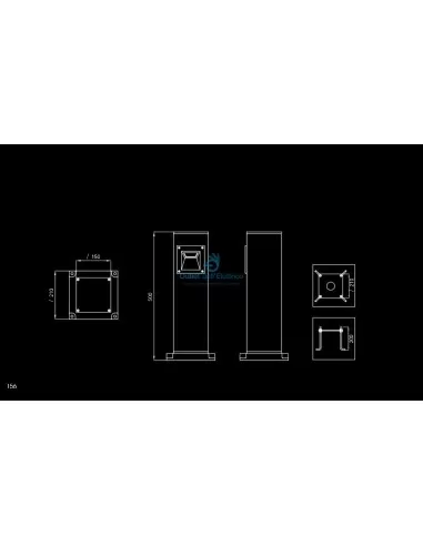 Ares italia 813566.2 mini alfia terra 4 luci 35w g12 vt alluminio