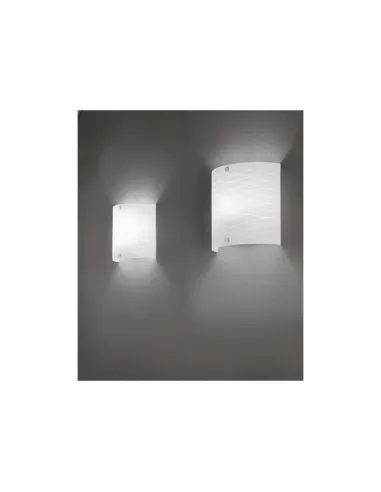 Class wall lamp hand-ground white glass 1x100w e27