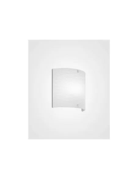 Class lampada parete vetro bianco molato a mano 1x100w e27