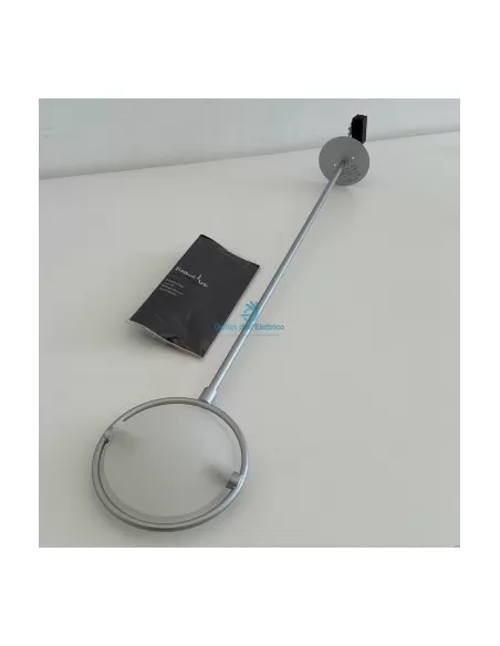 Fontana arte 3023/1g lampada a parete nobi 78cm 150w r7s grigio con lampada