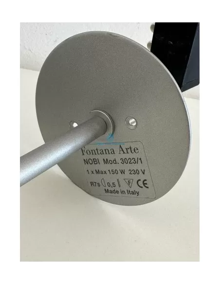 Fontana arte 3023/1g wall lamp nobi 78cm 150w r7s grey with lamp