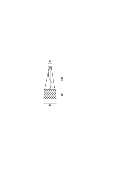 Foscarini 290007-65 suspensión twiggy grid carmín