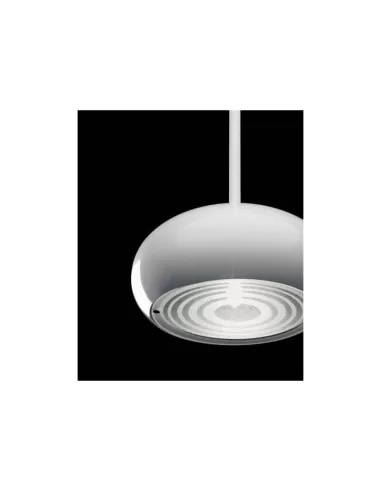 De majo boa//s sospensione verniciato bianco lucido 1x60w g9 (ceeusa) l 45m diam diff 18cm