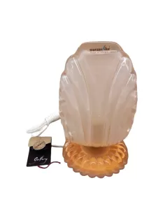 Leucos 648.co.rosa bedside lamp in curved pink crystal (Murano glass) with gold structure 1x60w e14