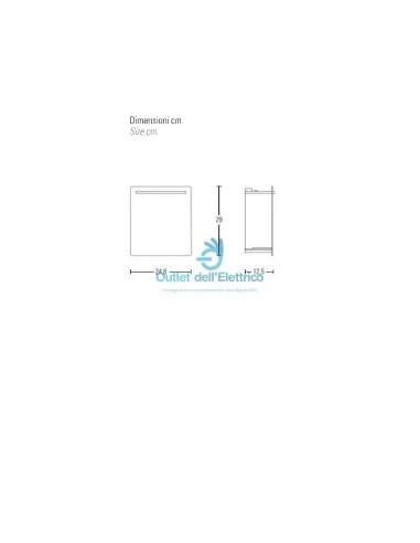 Spot lumineux F2802720 Abat-jour miroir fbt e27 max 32w applique poivre