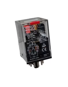 Relais Omron MKS3PI5AC24-2394 triphasé, 10 A/24 V CA, bouton de test non décalcomanie