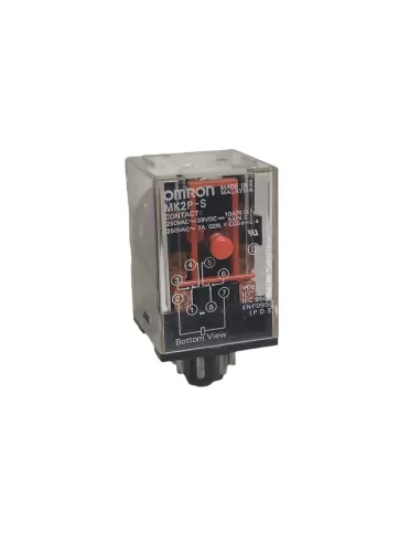 Omron mk2ps48ac-115693 rele' 2 spdt,10a 48vac, octal   pulsante di prova