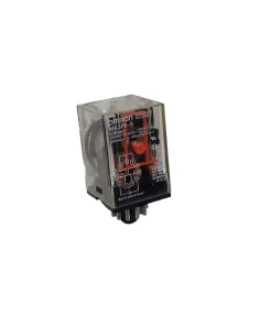 Omron mk3p5s230ac-1152 3spdt relay, 10a 230vac, undecal and test button