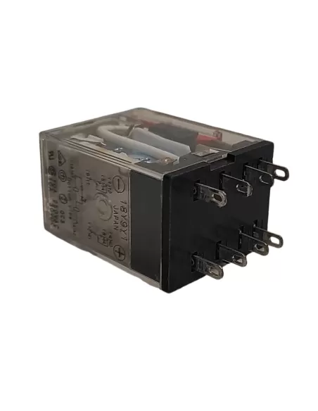 Relais Omron MY2IN12DCS-11410 - 2 vitesses, 10 A / 12 V CC, bornes, LED PulsePro