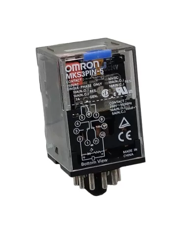 Omron mks3pin5ac230-24 rele-3spdt10a//250vundecal- mks3pin5ac230byo