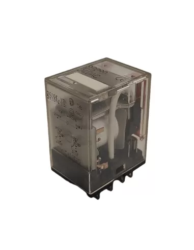 Omron relay-2spdt, 10 a//24 vac, term inn, led