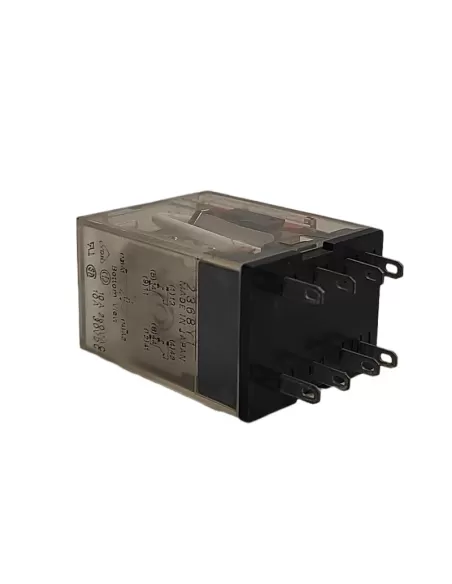 Omron relay-2spdt, 10 a//24 vac, term inn, led