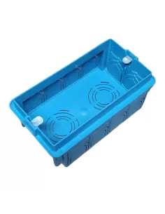 Vimar V71304 Caja de empotrar rectangular de 4 módulos para paredes claras azul