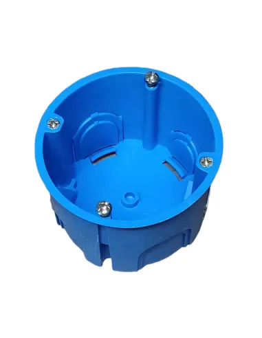 Vimar V71601 Round Flush Mounting Box for Light Walls, Blue