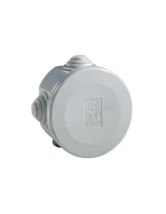 Boîte de jonction ronde Bocchiotti b04461, diamètre 65 x 35 mm, grise, IP44