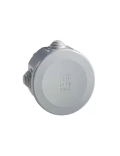 Bocchiotti b04462 round junction box diameter 80x40 ip44 grey accessories