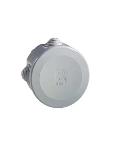 Bocchiotti b04462 round junction box diameter 80x40 ip44 grey accessories